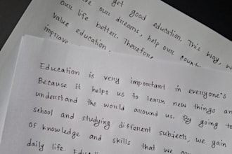 handwrite notes and assignments