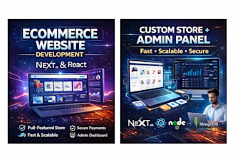create a modern ecommerce website with nextjs and admin panel