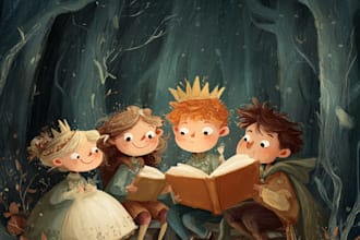 make processional children book illustration and cover desig