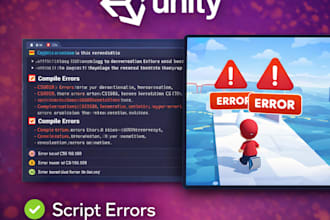 fix bugs in your unity game or mobile game