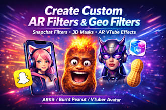 ar filter geofiter snapchat filter 3d mask ar vtuber arkit burnt  peanut filter