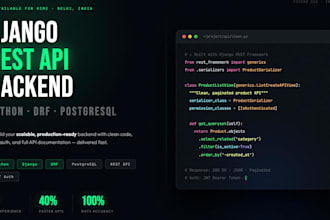 build a scalable rest API backend using python django and drf