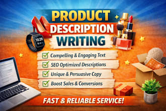 write SEO product descriptions for shopify and amazon