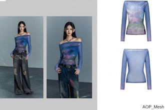 develop a professional clothing sample from your sketch