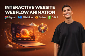 interactive website webflow animation three js webgl spline figma webflow gsap