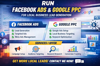 promote local business with facebook meta ads campaign, google ppc ads campaign