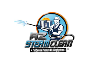 create traditional modern logo for az steam clean inc