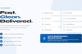 build a modern landing page for your business