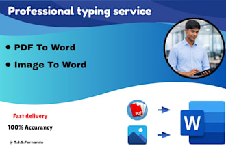 convert PDF or image to word with fast and accurate typing
