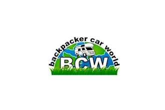 create traditional logo for backpacker car world