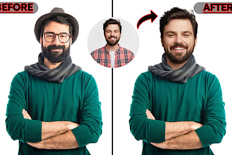 create realistic head swap or face swap in photoshop