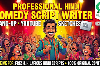 write hilarious hindi stand up comedy and funny scripts