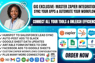zapier integrate hubspot salesforce slack googlesheet airtable facebook ads