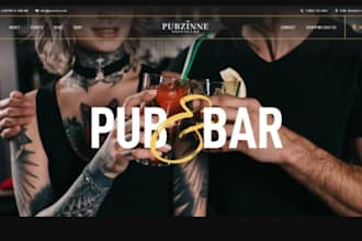 do pub and whisky bar website design