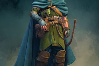draw fantasy illustrations, concept art, and card game art