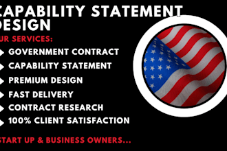 design a capability statement for business in the US