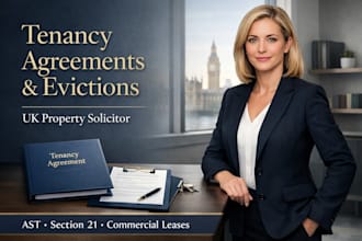 draft tenancy agreements, eviction notices, and leases as a UK solicitor