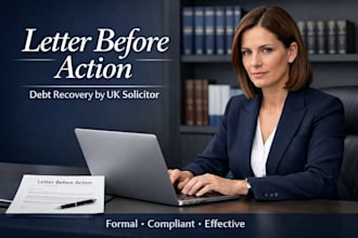 write a strong letter before action for debt recovery as a UK solicitor