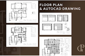 create architectural floor plans and cad drawing