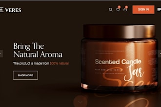 do candle store website design