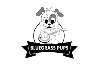 design best quality blue grass dog animal logo