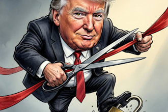draw political caricature and cartoon