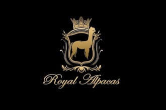 design a clean and modern royal alpacas logo