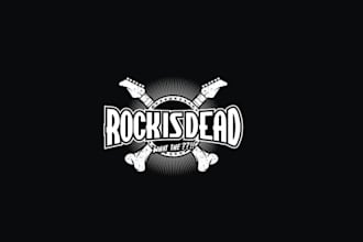 create a modern rock band logo for startups