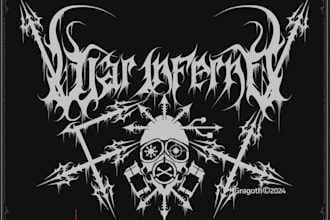 design a brutal war metal logo for your band