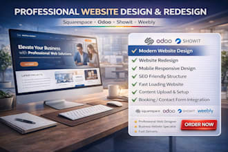 design redesign squarespace website, odoo website, showit website weebly website