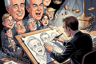make a cute and funny caricature illustration