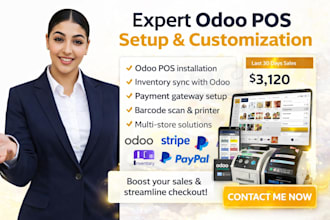 provide expert odoo pos setup and seamless customization