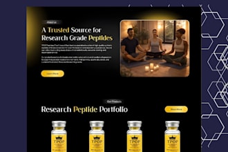 build peptide website research peptide shopify store peptide ecommerce website