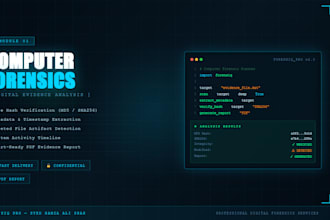 perform professional computer forensic analysis and deliver detailed evidence