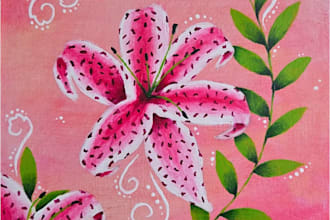 paint acrylic flowers for any design