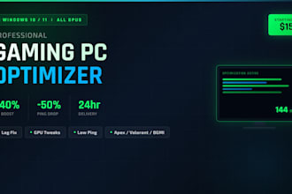 optimize your windows PC for gaming, fix lag and reduce ping