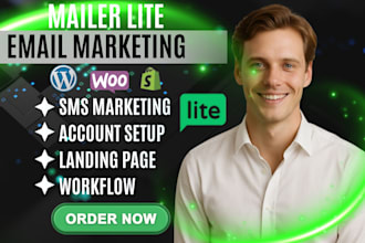 mailerlite email campaigns, automation, and signup forms,high converting landing
