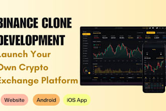 build a binance clone crypto exchange website and mobile app