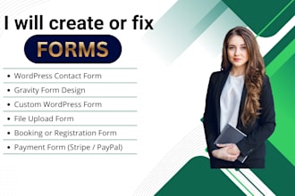 create custom wordpress form, contact form, wpform and gravity form with payment