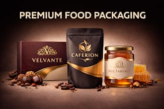 design premium food packaging and label