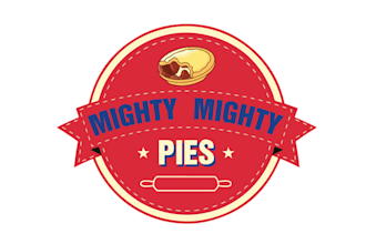 design motivation hipster pie shop logo