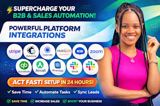 stripe mailchimp calendly hubspot automation b2b zoom quickbooks aircall slack