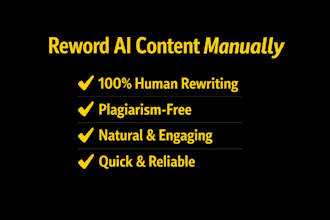 reword ai content or document manually and professionally