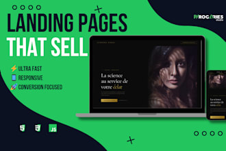 build a high converting landing page in HTML, CSS and js
