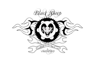 do automotive tire car theme logo for black sheep coalition