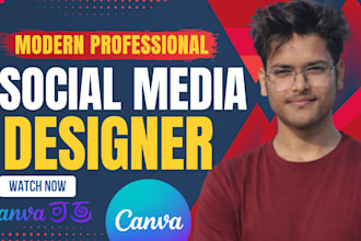 design professional canva social media posts and banners