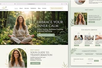 build wix spiritual meditation coach website redesign holistic healing website