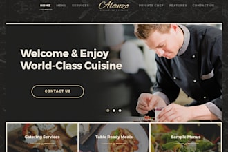 do restaurant catering website design