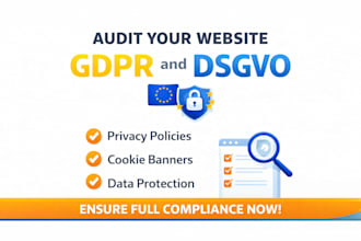 audit your website for gdpr and dsgvo compliance