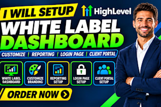 setup ghl white label dashboard customize and reporting login page client portal